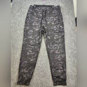 Gradual Pants Womens XL Black Camo Athletic Joggers Stetch Drawstring Waist NWT